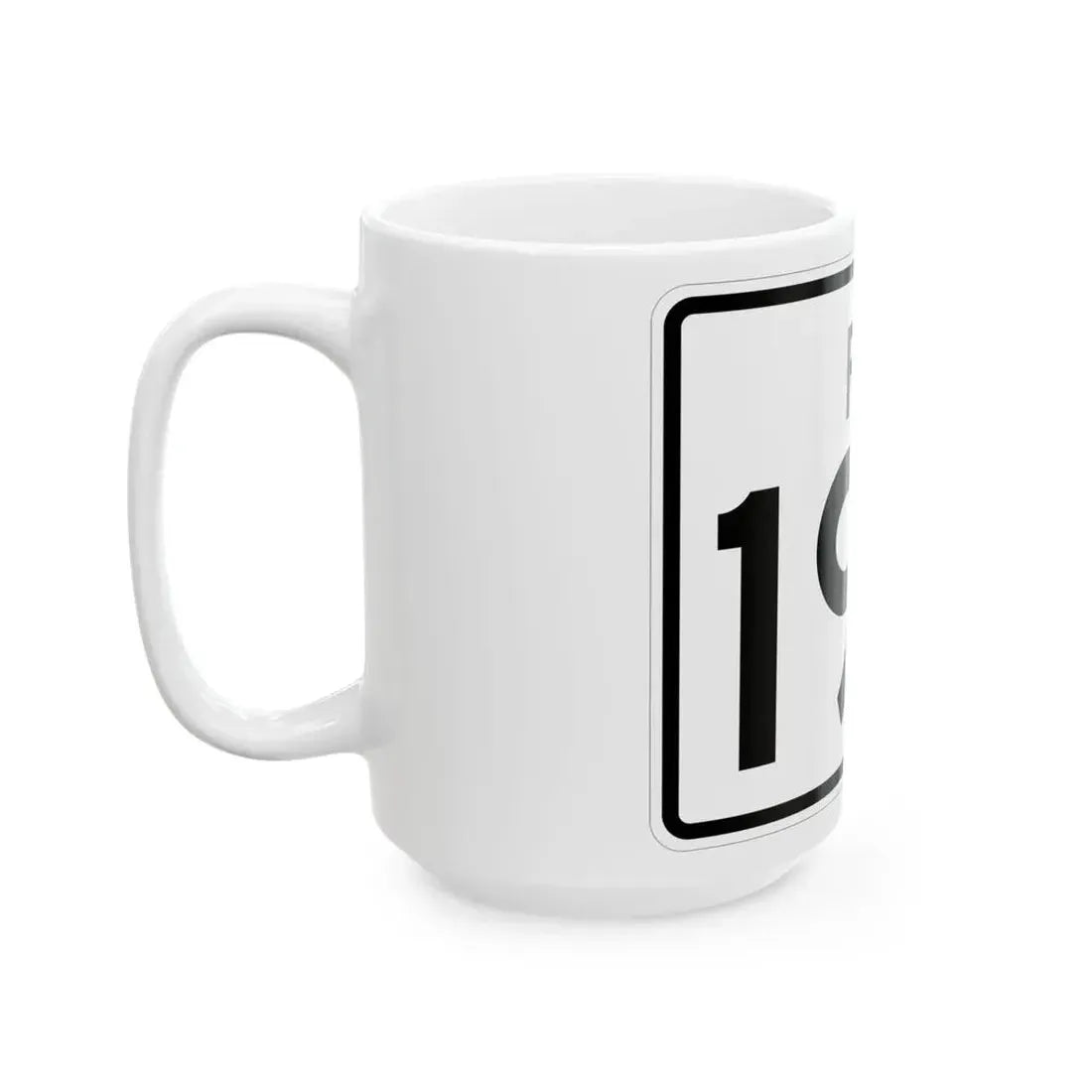 Rhode Island 195 (Rhode Island) (Road Sign) White Coffee Mug - Go Mug Yourself