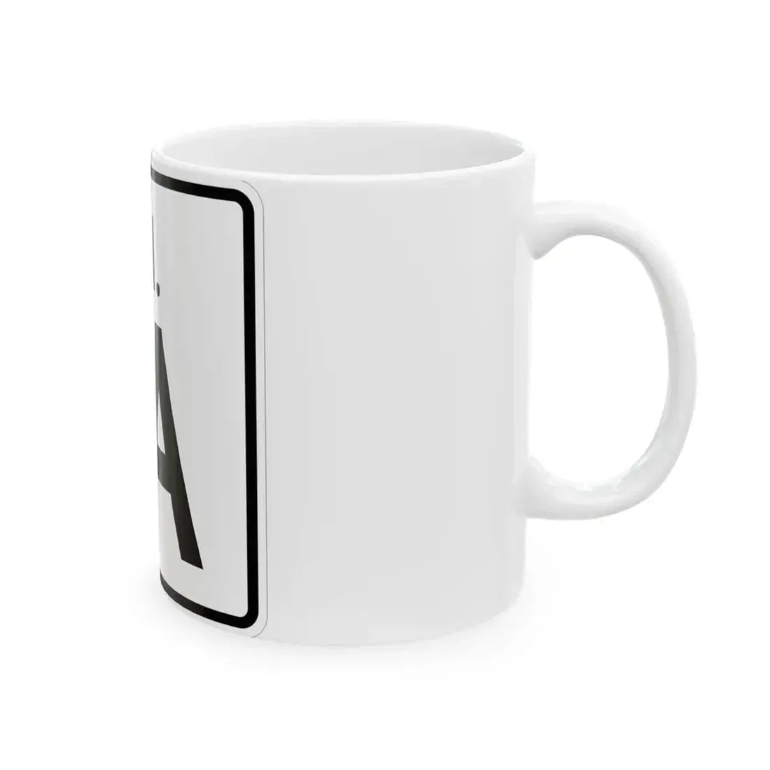 Rhode Island 1A (Rhode Island) (Road Sign) White Coffee Mug - Go Mug Yourself