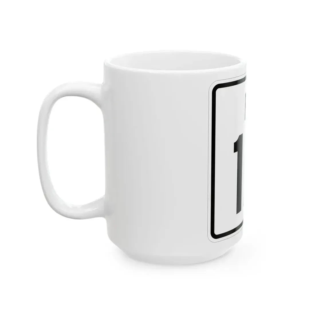 Rhode Island 1A (Rhode Island) (Road Sign) White Coffee Mug - Go Mug Yourself