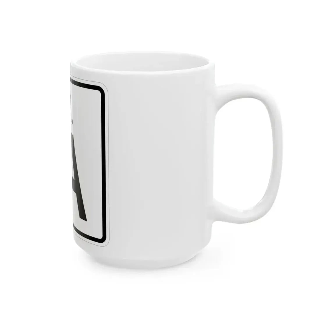 Rhode Island 1A (Rhode Island) (Road Sign) White Coffee Mug - Go Mug Yourself