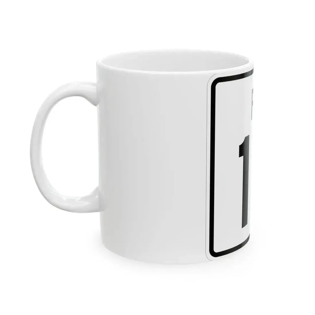 Rhode Island 1B (Rhode Island) (Road Sign) White Coffee Mug - Go Mug Yourself