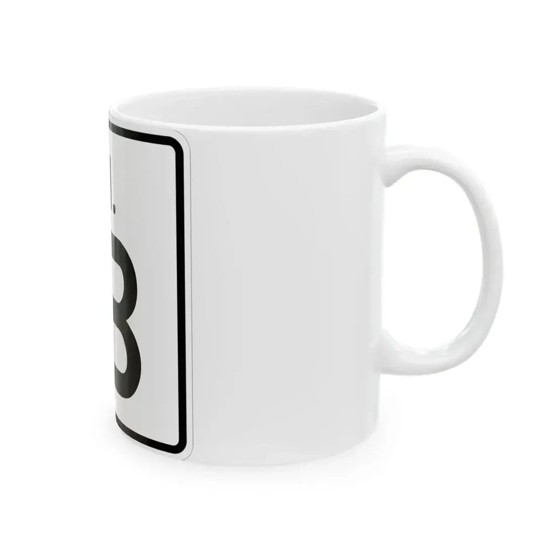 Rhode Island 1B (Rhode Island) (Road Sign) White Coffee Mug - Go Mug Yourself