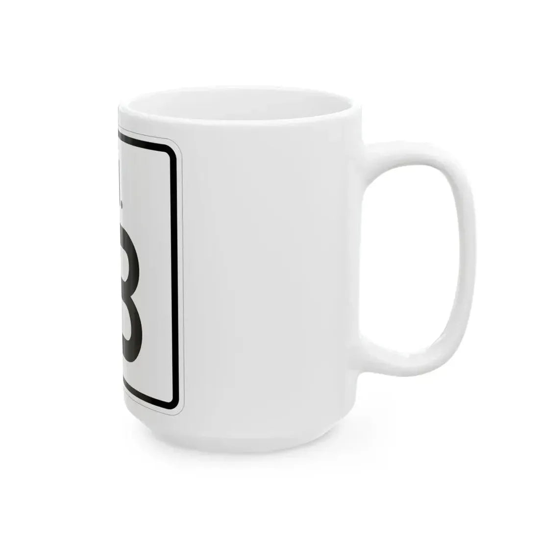 Rhode Island 1B (Rhode Island) (Road Sign) White Coffee Mug - Go Mug Yourself
