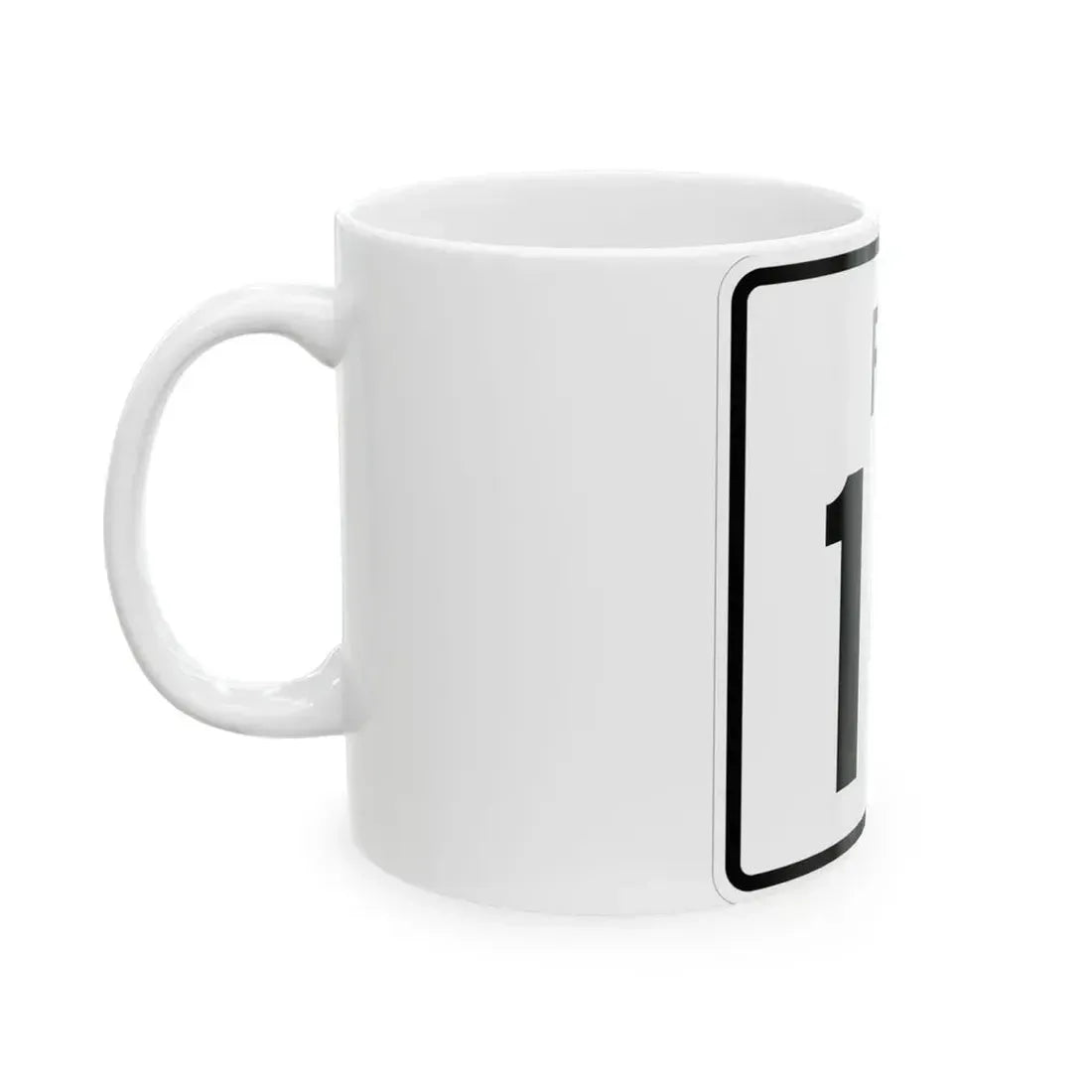 Rhode Island 1C (Rhode Island) (Road Sign) White Coffee Mug - Go Mug Yourself