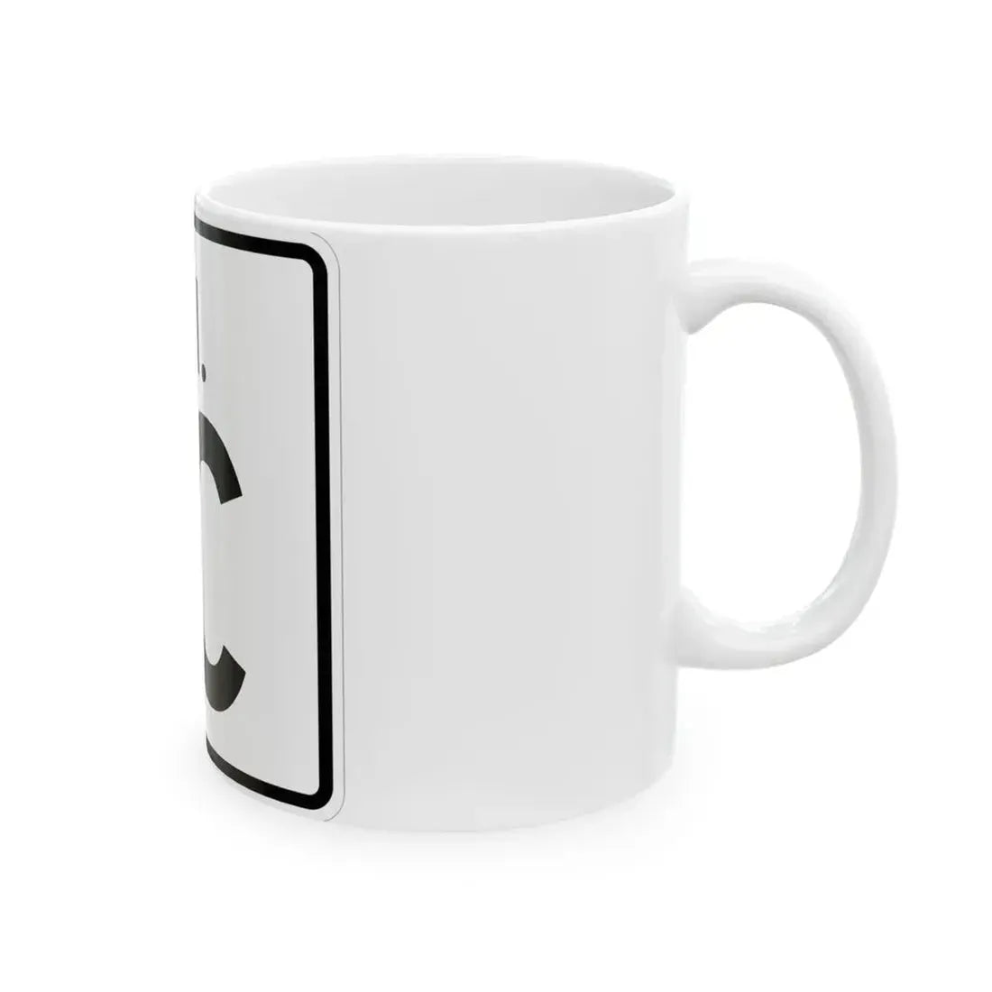 Rhode Island 1C (Rhode Island) (Road Sign) White Coffee Mug - Go Mug Yourself