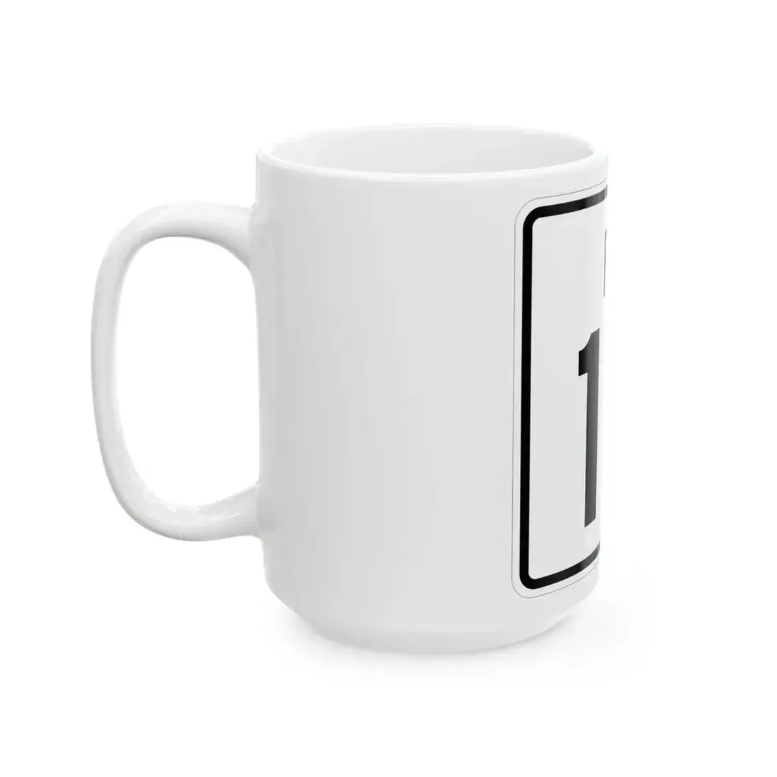 Rhode Island 1C (Rhode Island) (Road Sign) White Coffee Mug - Go Mug Yourself