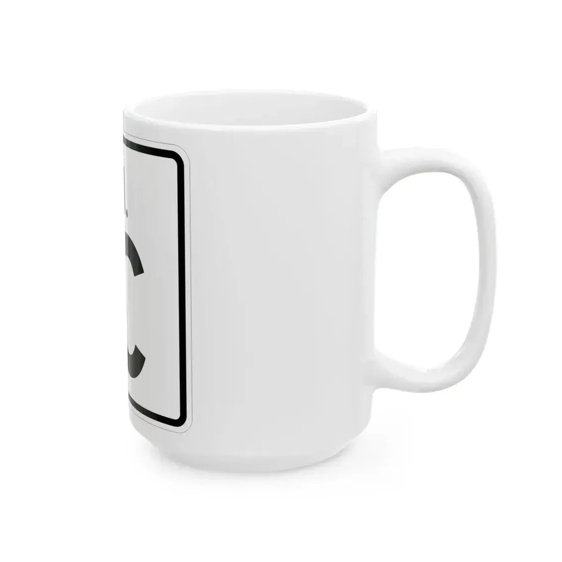 Rhode Island 1C (Rhode Island) (Road Sign) White Coffee Mug - Go Mug Yourself