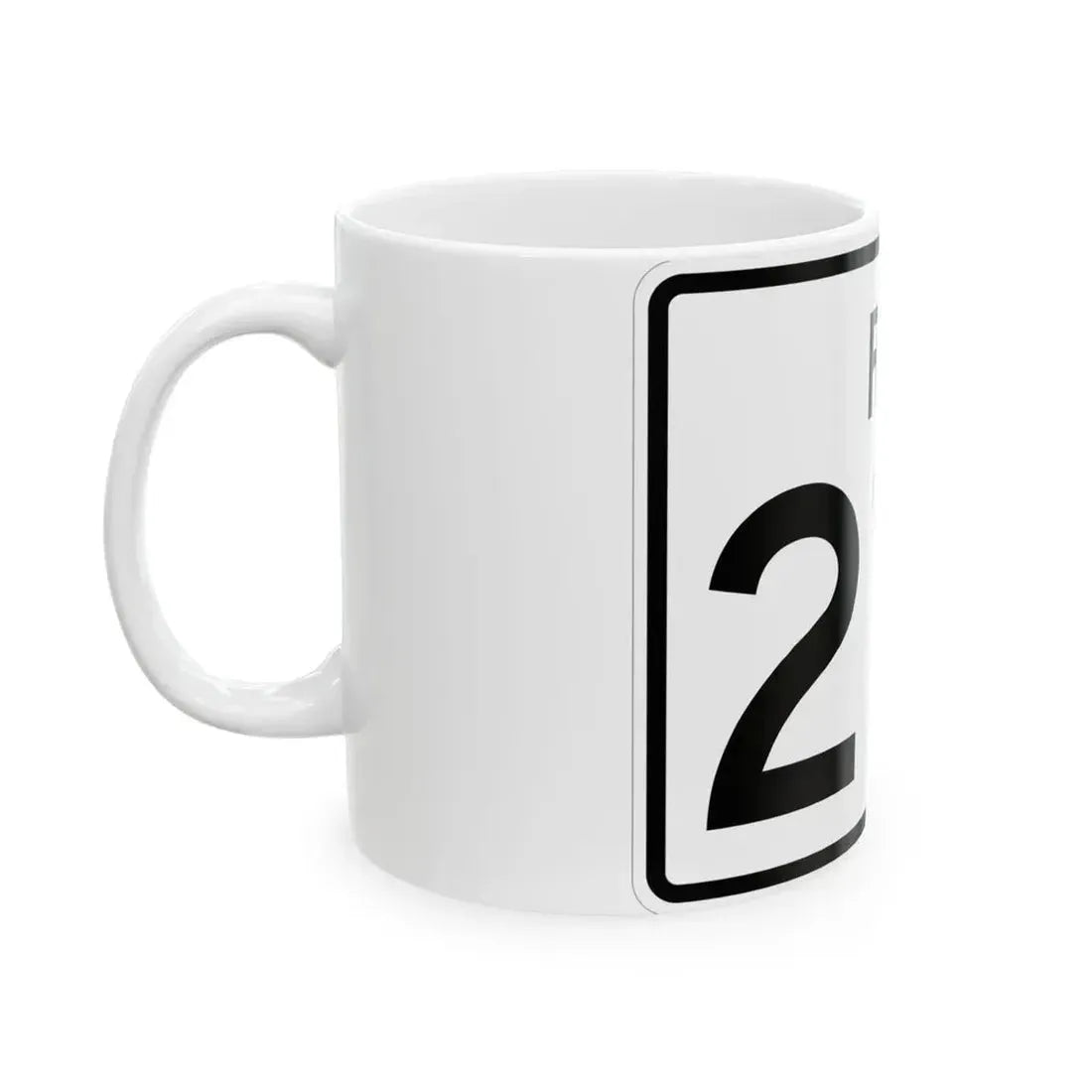 Rhode Island 214 (Rhode Island) (Road Sign) White Coffee Mug - Go Mug Yourself