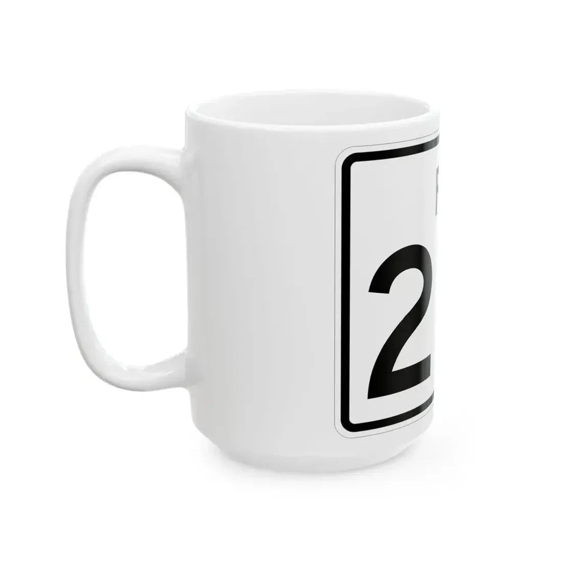 Rhode Island 214 (Rhode Island) (Road Sign) White Coffee Mug - Go Mug Yourself
