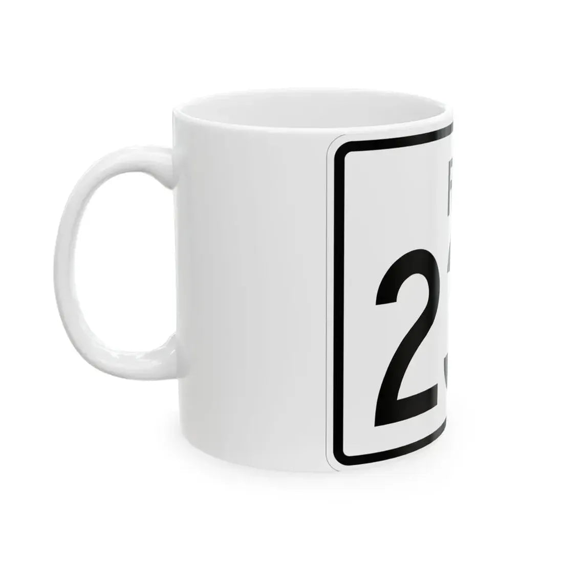 Rhode Island 238 (Rhode Island) (Road Sign) White Coffee Mug - Go Mug Yourself