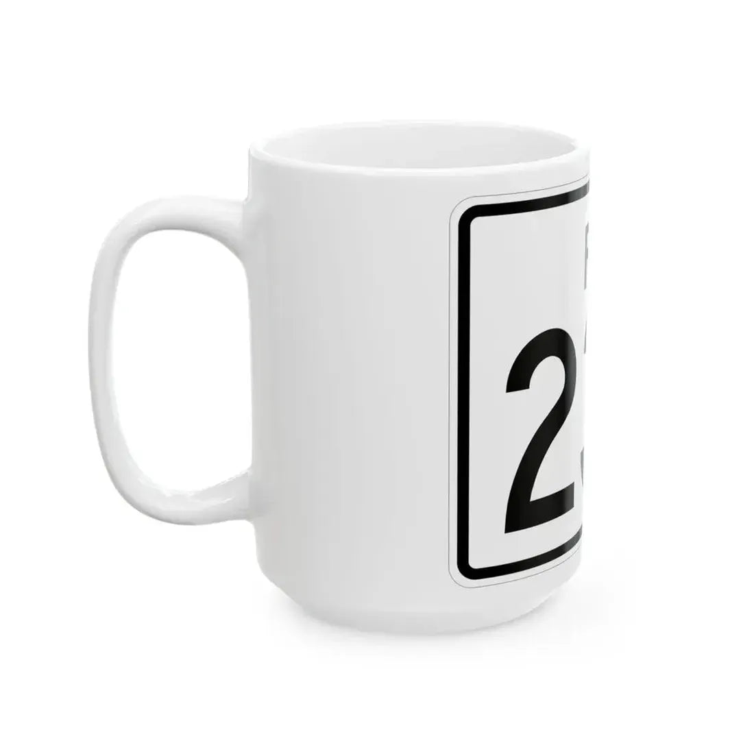 Rhode Island 238 (Rhode Island) (Road Sign) White Coffee Mug - Go Mug Yourself