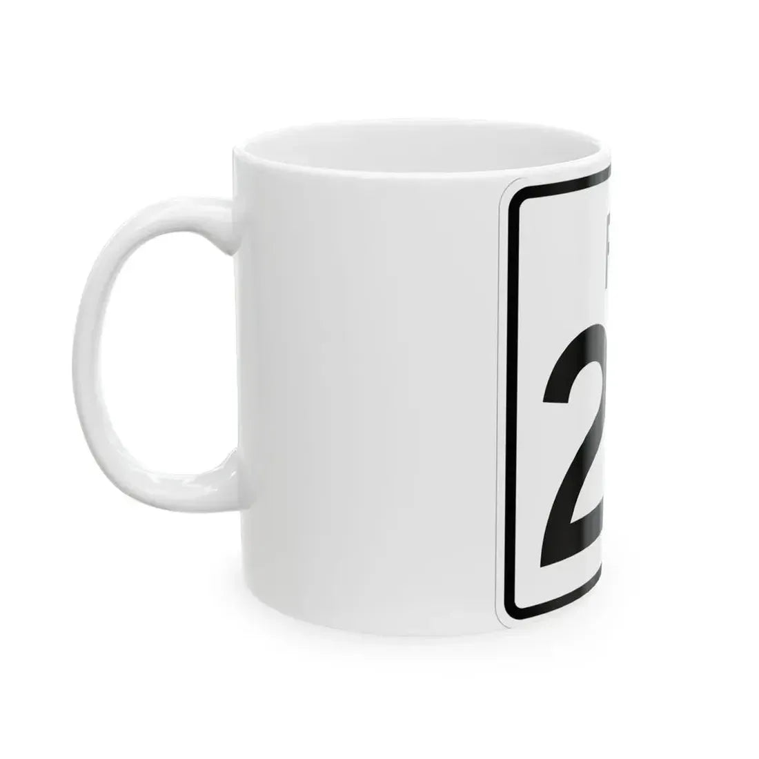 Rhode Island 24 (Rhode Island) (Road Sign) White Coffee Mug - Go Mug Yourself