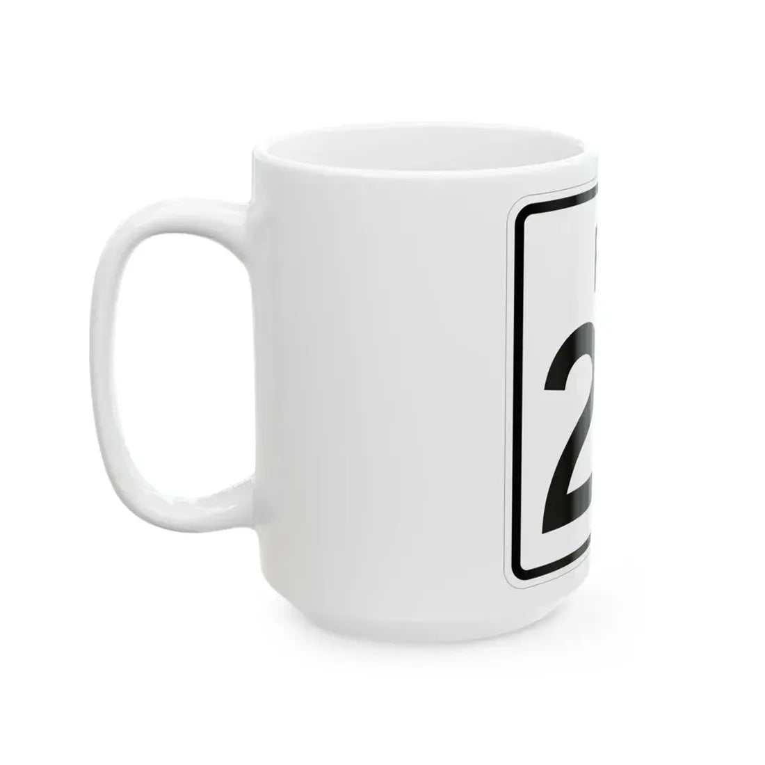 Rhode Island 24 (Rhode Island) (Road Sign) White Coffee Mug - Go Mug Yourself