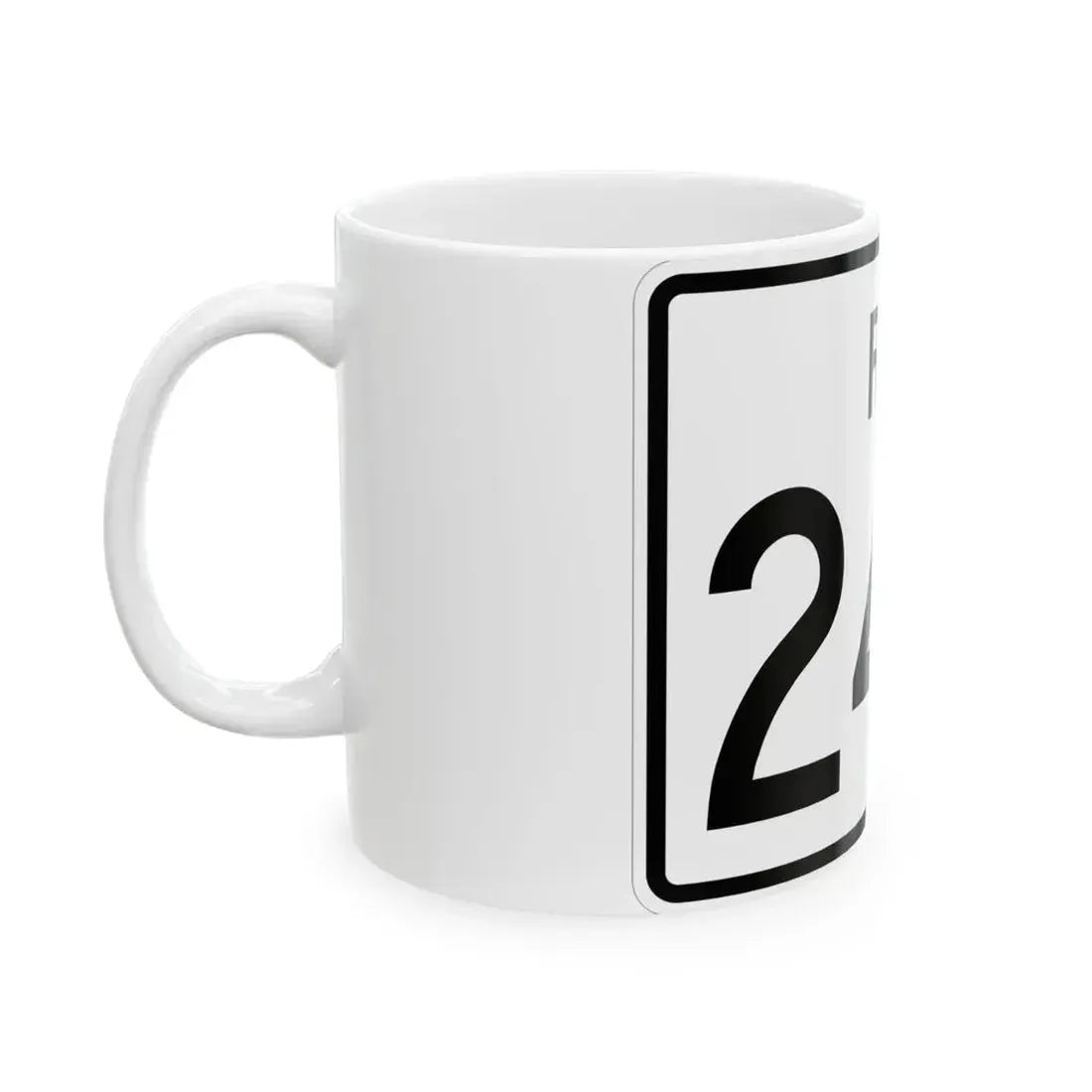 Rhode Island 246 (Rhode Island) (Road Sign) White Coffee Mug - Go Mug Yourself