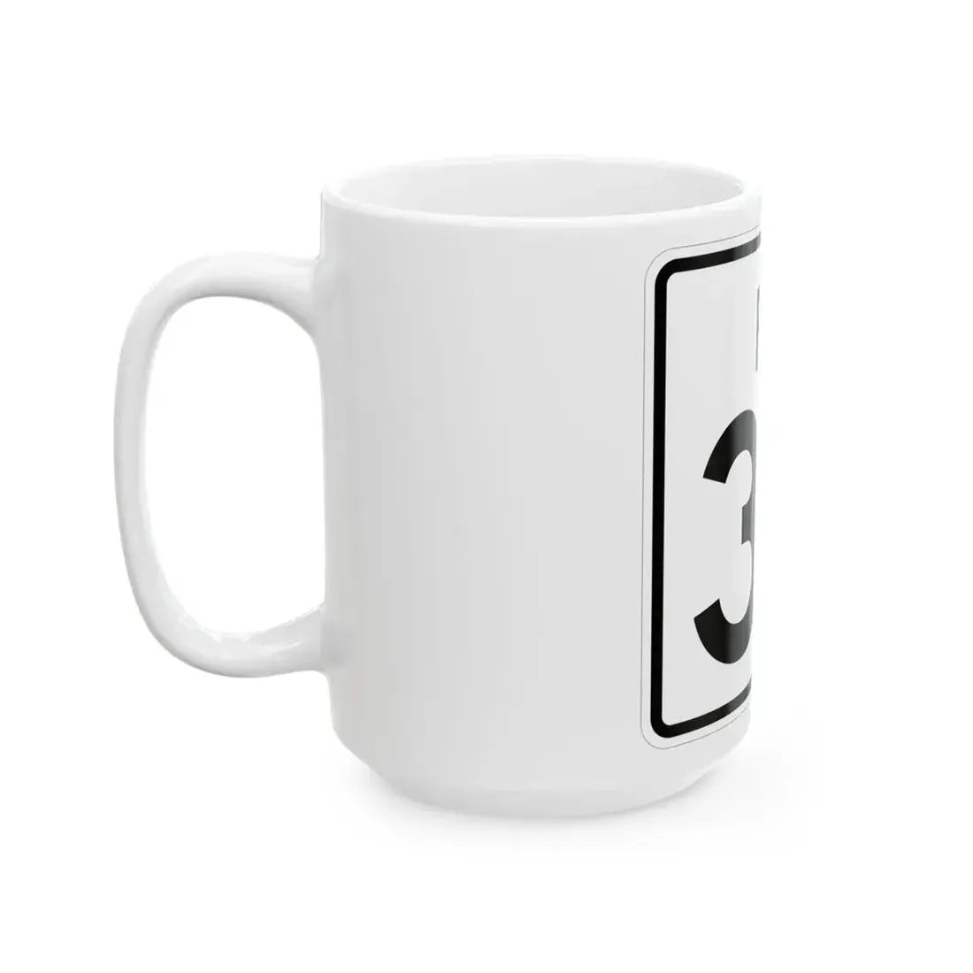 Rhode Island 37 (Rhode Island) (Road Sign) White Coffee Mug - Go Mug Yourself