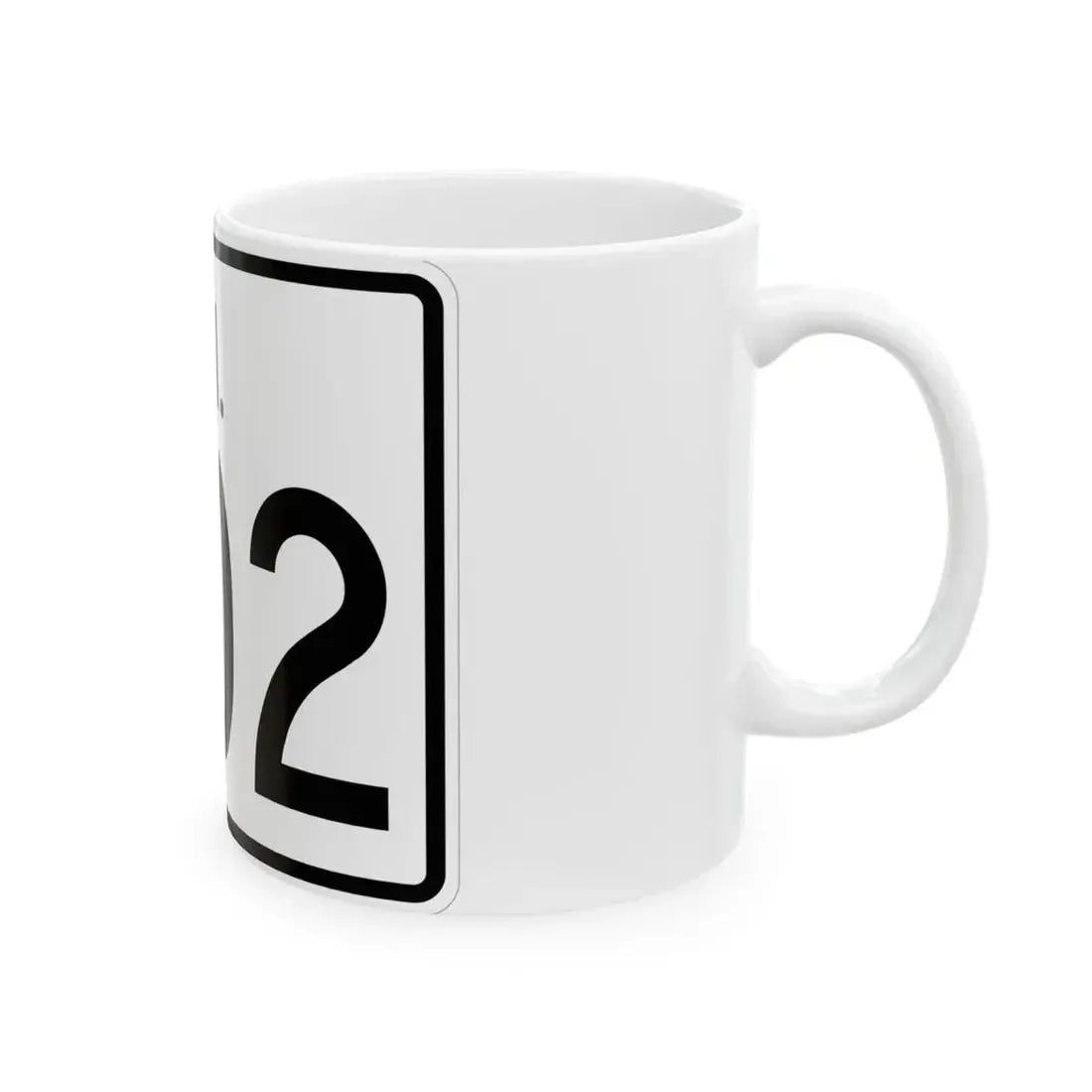 Rhode Island 402 (Rhode Island) (Road Sign) White Coffee Mug - Go Mug Yourself