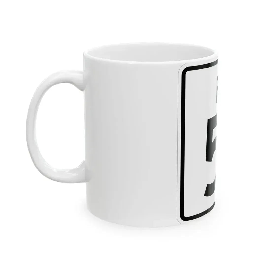 Rhode Island 51 (Rhode Island) (Road Sign) White Coffee Mug - Go Mug Yourself