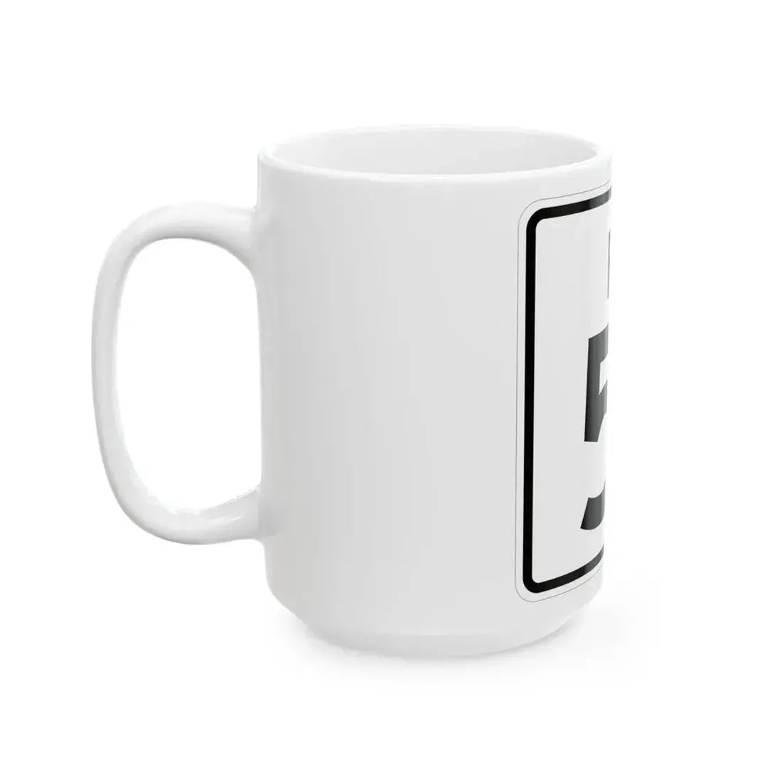 Rhode Island 51 (Rhode Island) (Road Sign) White Coffee Mug - Go Mug Yourself