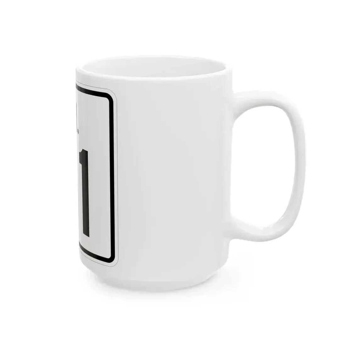 Rhode Island 51 (Rhode Island) (Road Sign) White Coffee Mug - Go Mug Yourself