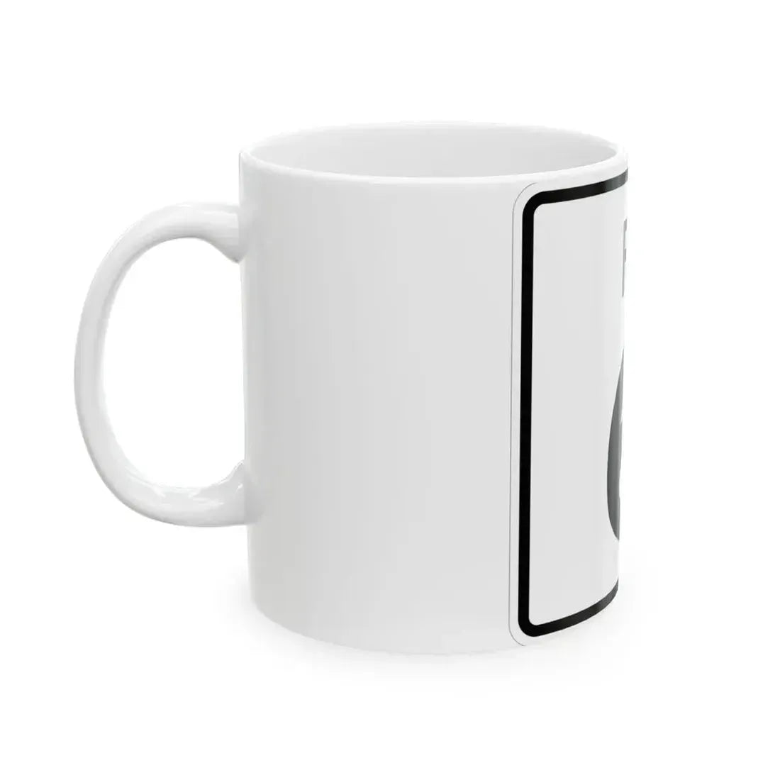 Rhode Island 6 (Rhode Island) (Road Sign) White Coffee Mug - Go Mug Yourself