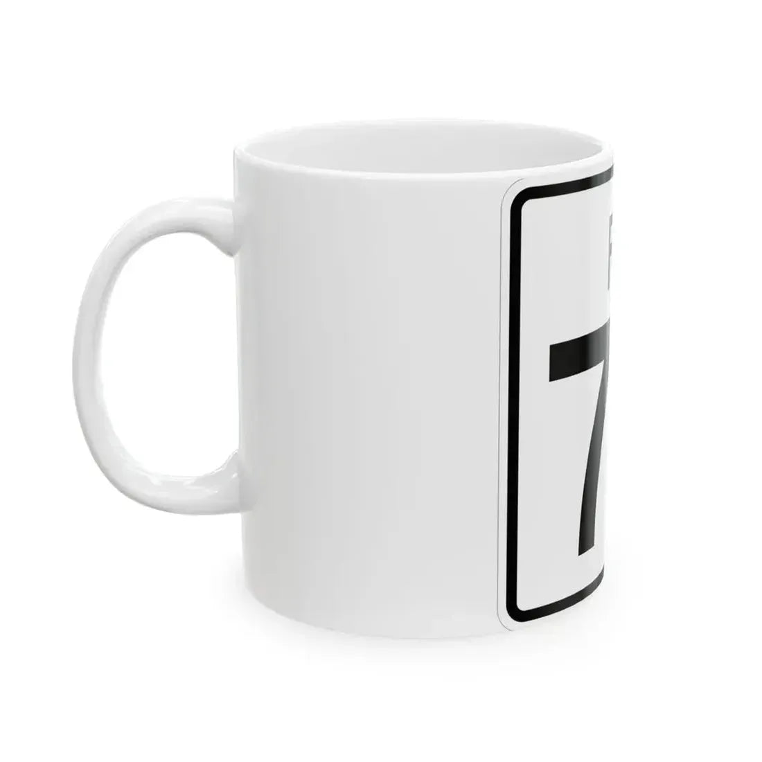 Rhode Island 77 (Rhode Island) (Road Sign) White Coffee Mug - Go Mug Yourself