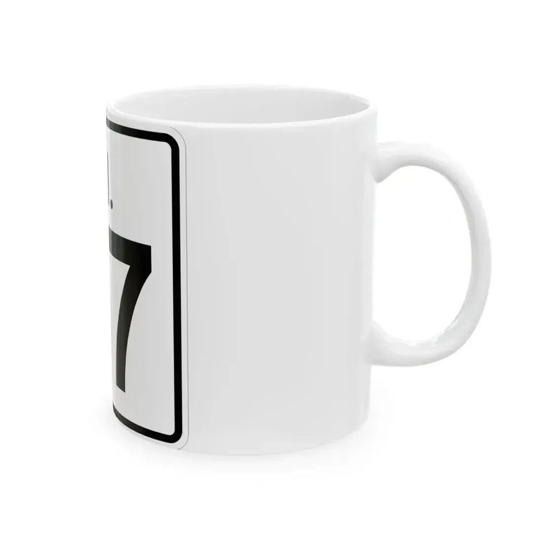 Rhode Island 77 (Rhode Island) (Road Sign) White Coffee Mug - Go Mug Yourself