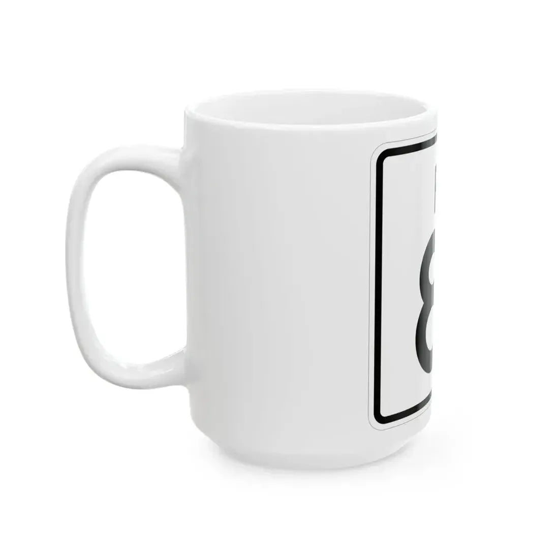 Rhode Island 81 (Rhode Island) (Road Sign) White Coffee Mug - Go Mug Yourself