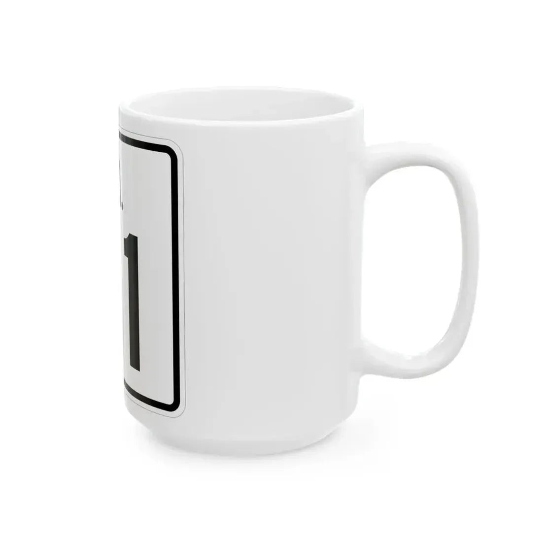 Rhode Island 81 (Rhode Island) (Road Sign) White Coffee Mug - Go Mug Yourself