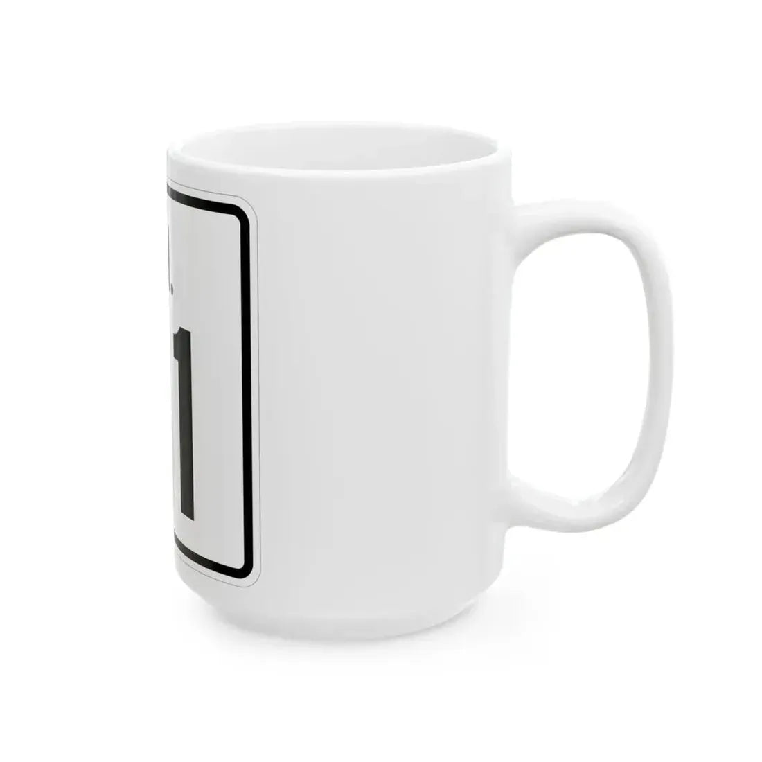 Rhode Island 91 (Rhode Island) (Road Sign) White Coffee Mug - Go Mug Yourself