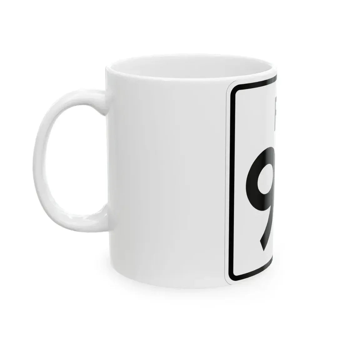 Rhode Island 96 (Rhode Island) (Road Sign) White Coffee Mug - Go Mug Yourself