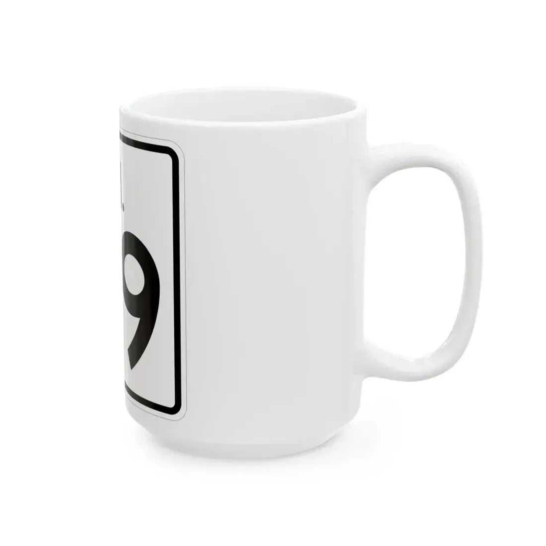 Rhode Island 99 (Rhode Island) (Road Sign) White Coffee Mug - Go Mug Yourself