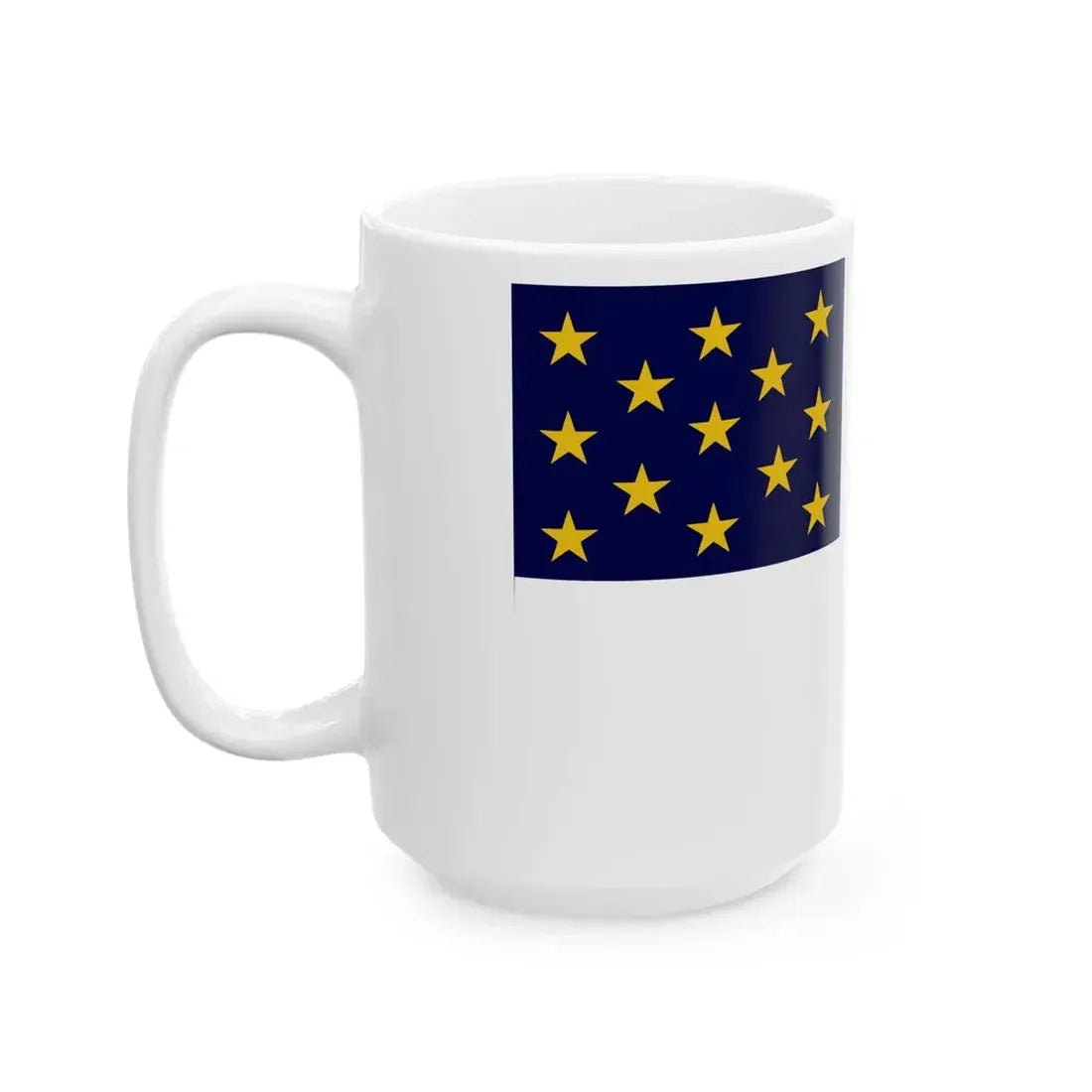 Rhode Island Regimental Flag (United States) White Coffee Mug - Go Mug Yourself