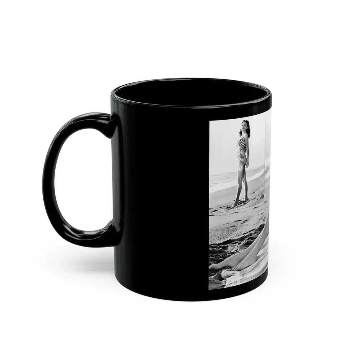 Rhonda Fleming #149 (Vintage Female Icon) Black Coffee Mug - Go Mug Yourself