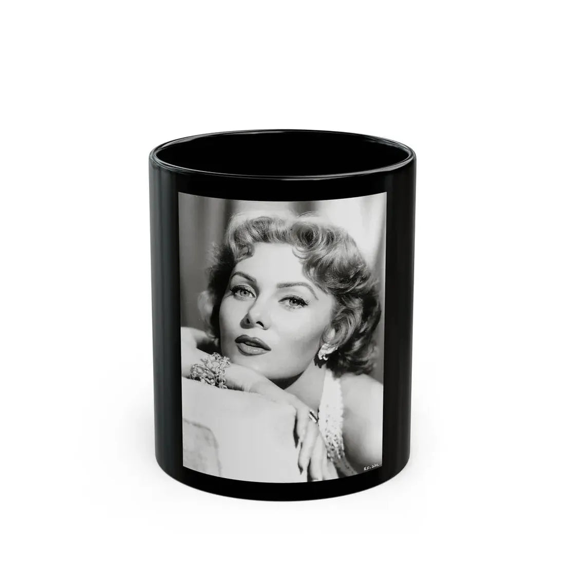 Rhonda Fleming #169 (Vintage Female Icon) Black Coffee Mug 11oz - Go Mug Yourself