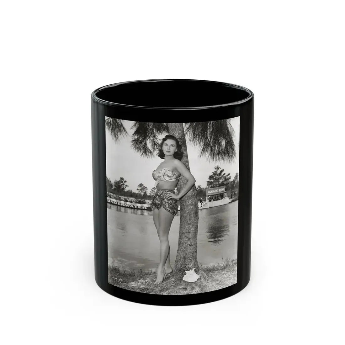Rhonda Fleming #172 (Vintage Female Icon) Black Coffee Mug 11oz - Go Mug Yourself