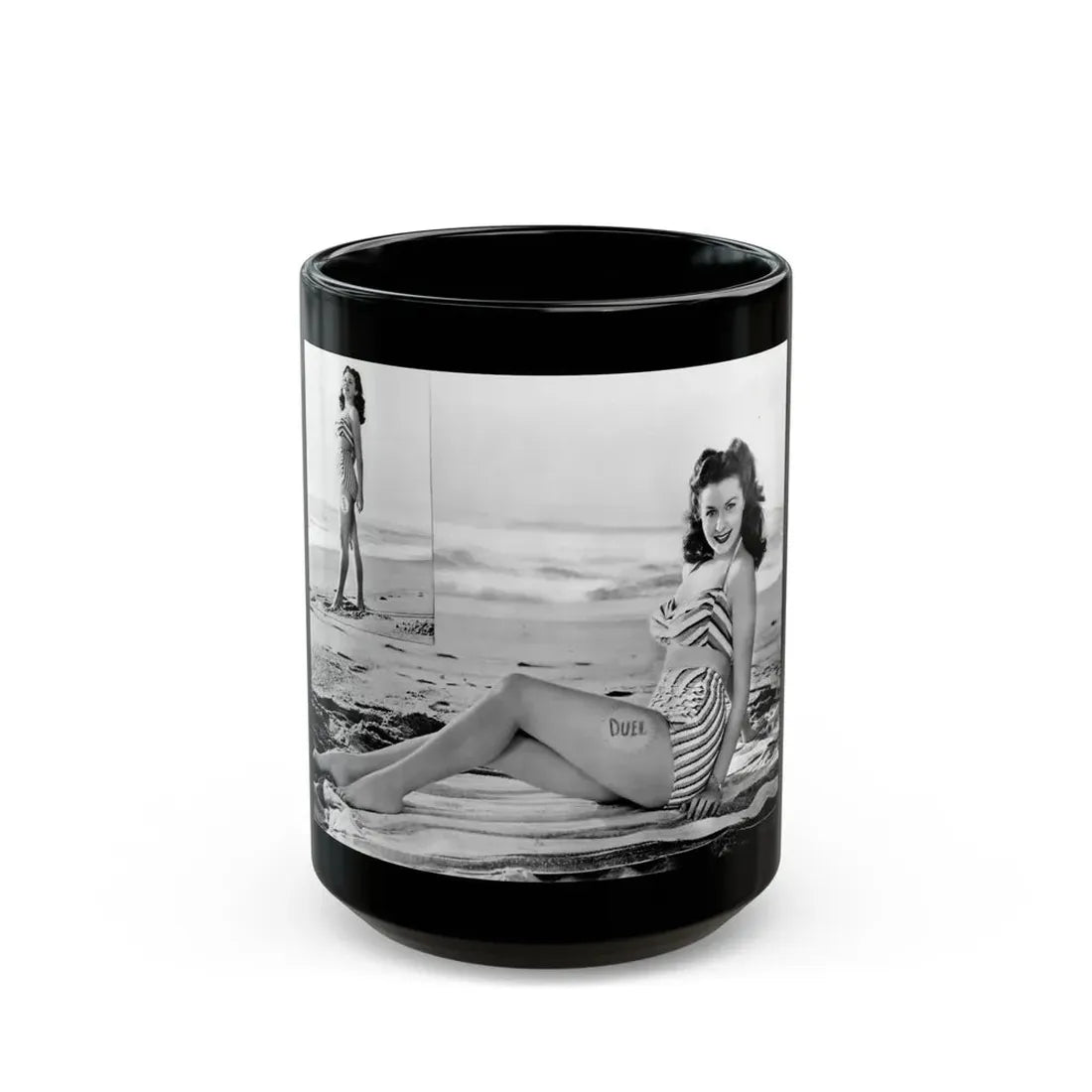 Rhonda Fleming #173 (Vintage Female Icon) Black Coffee Mug 15oz - Go Mug Yourself