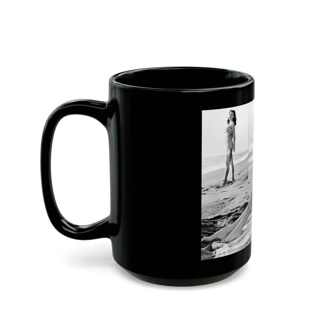 Rhonda Fleming #173 (Vintage Female Icon) Black Coffee Mug - Go Mug Yourself