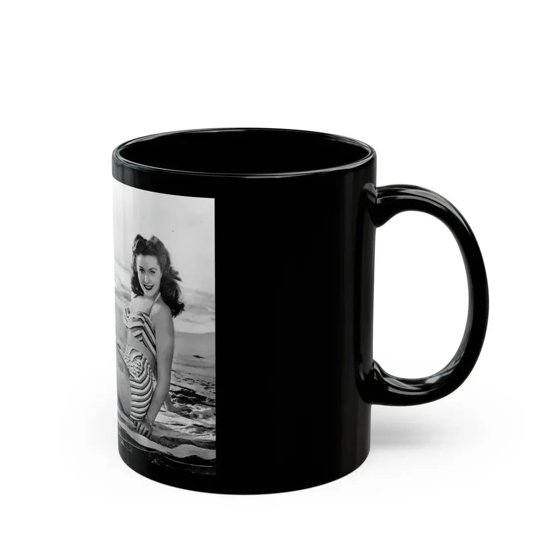 Rhonda Fleming #173 (Vintage Female Icon) Black Coffee Mug - Go Mug Yourself