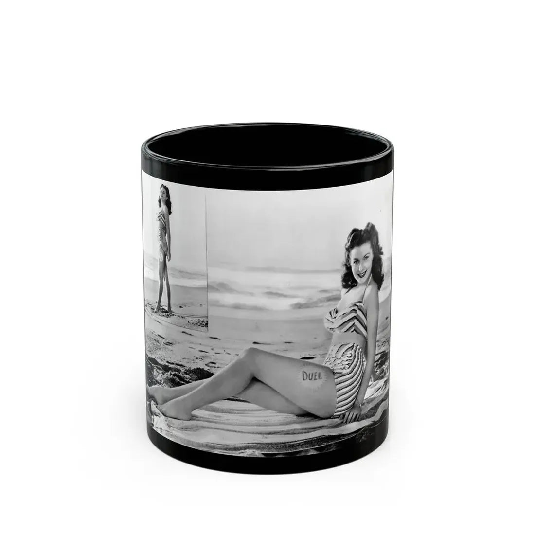Rhonda Fleming #1731 (Vintage Female Icon) Black Coffee Mug 11oz - Go Mug Yourself