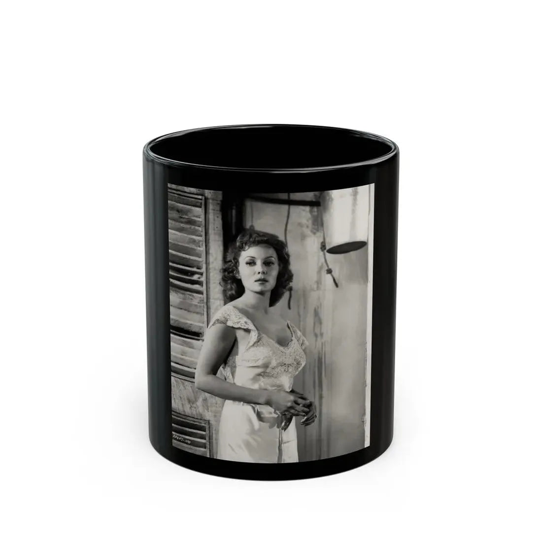 Rhonda Fleming #186 (Vintage Female Icon) Black Coffee Mug 11oz - Go Mug Yourself