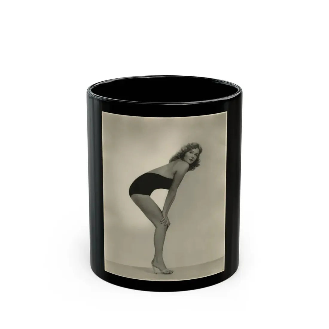 Rhonda Fleming #189 (Vintage Female Icon) Black Coffee Mug 11oz - Go Mug Yourself