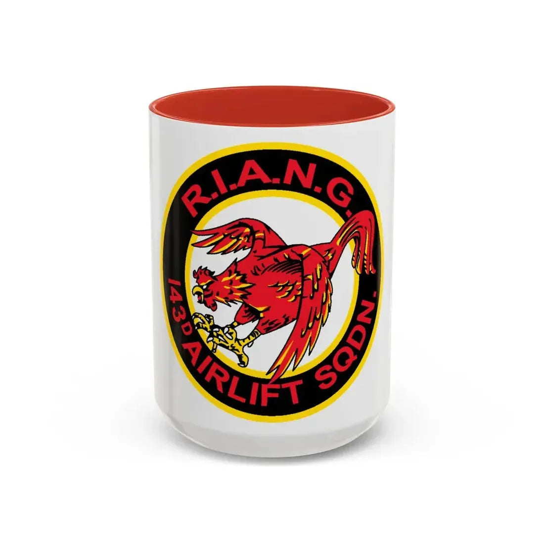 R.I.A.N.G. 143rd Airlift Sq (U.S. Air Force) Accent Coffee Mug 15oz Red - Go Mug Yourself