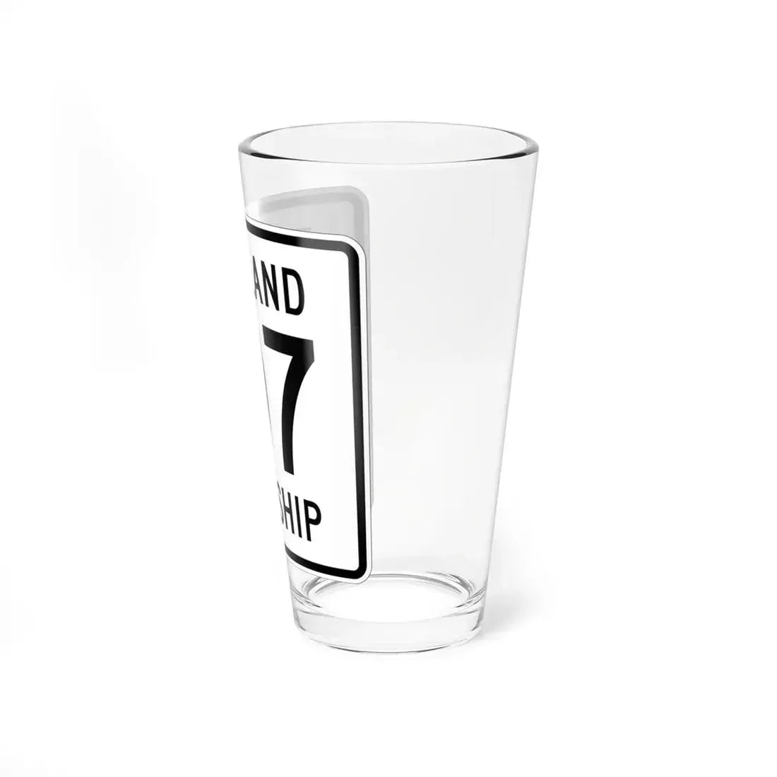 Richland Township Route 107 Logan County Ohio (Ohio) (Road Sign) Pint Glss 16oz - Go Mug Yourself