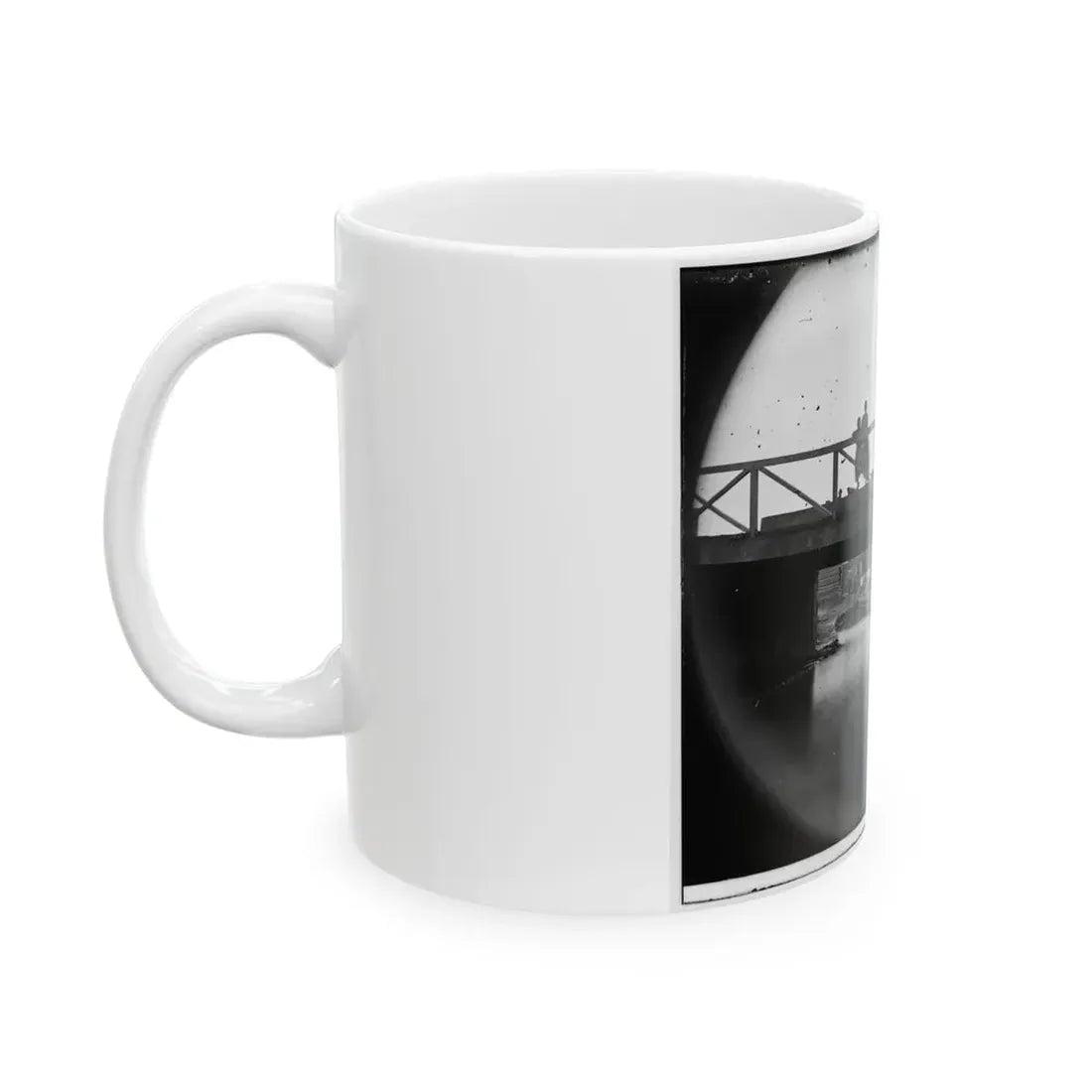 Richmond, Va. Bridge Over The Canal; Barges Beyond (U.S. Civil War) White Coffee Mug - Go Mug Yourself