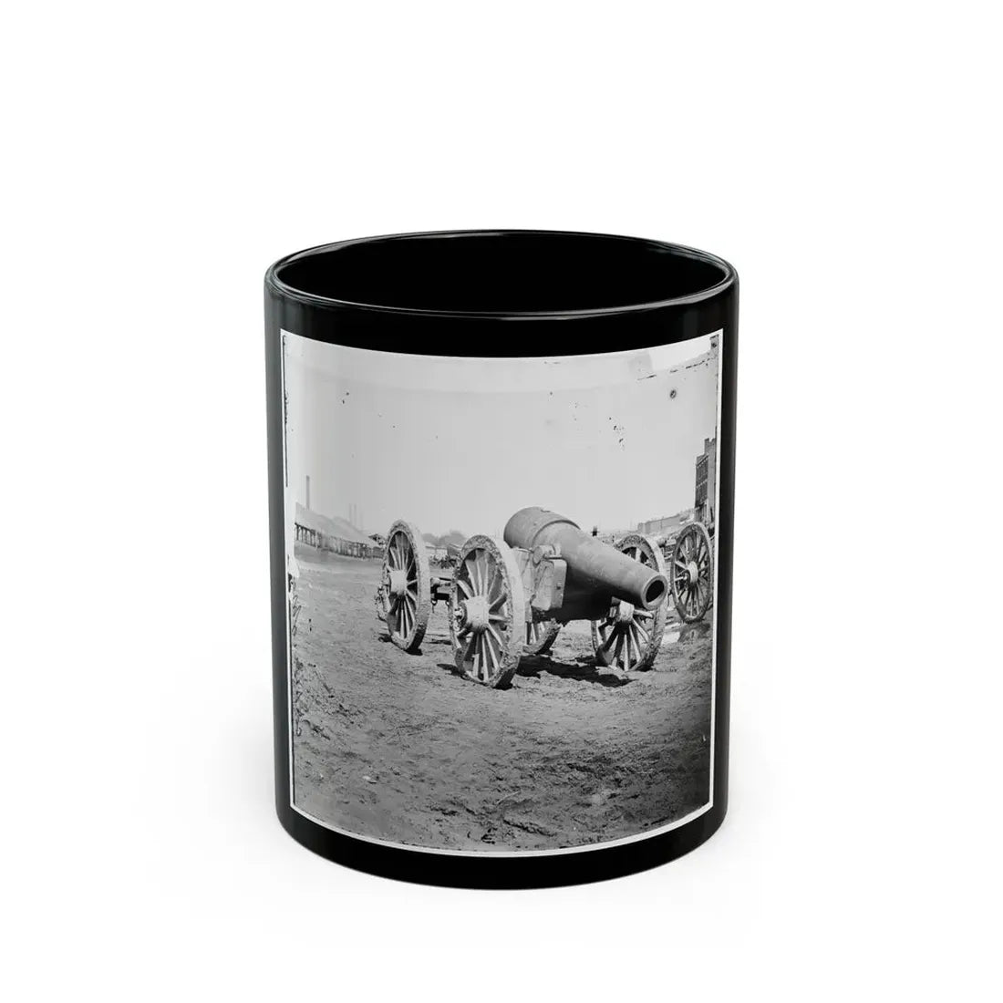 Richmond, Va. Captured Siege Guns At Rocketts 001 (U.S. Civil War) Black Coffee Mug 11oz - Go Mug Yourself