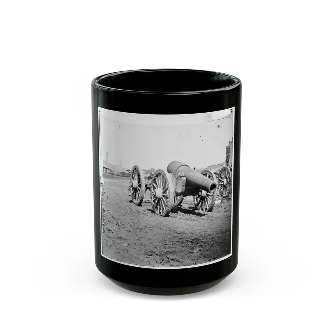 Richmond, Va. Captured Siege Guns At Rocketts 001 (U.S. Civil War) Black Coffee Mug 15oz - Go Mug Yourself