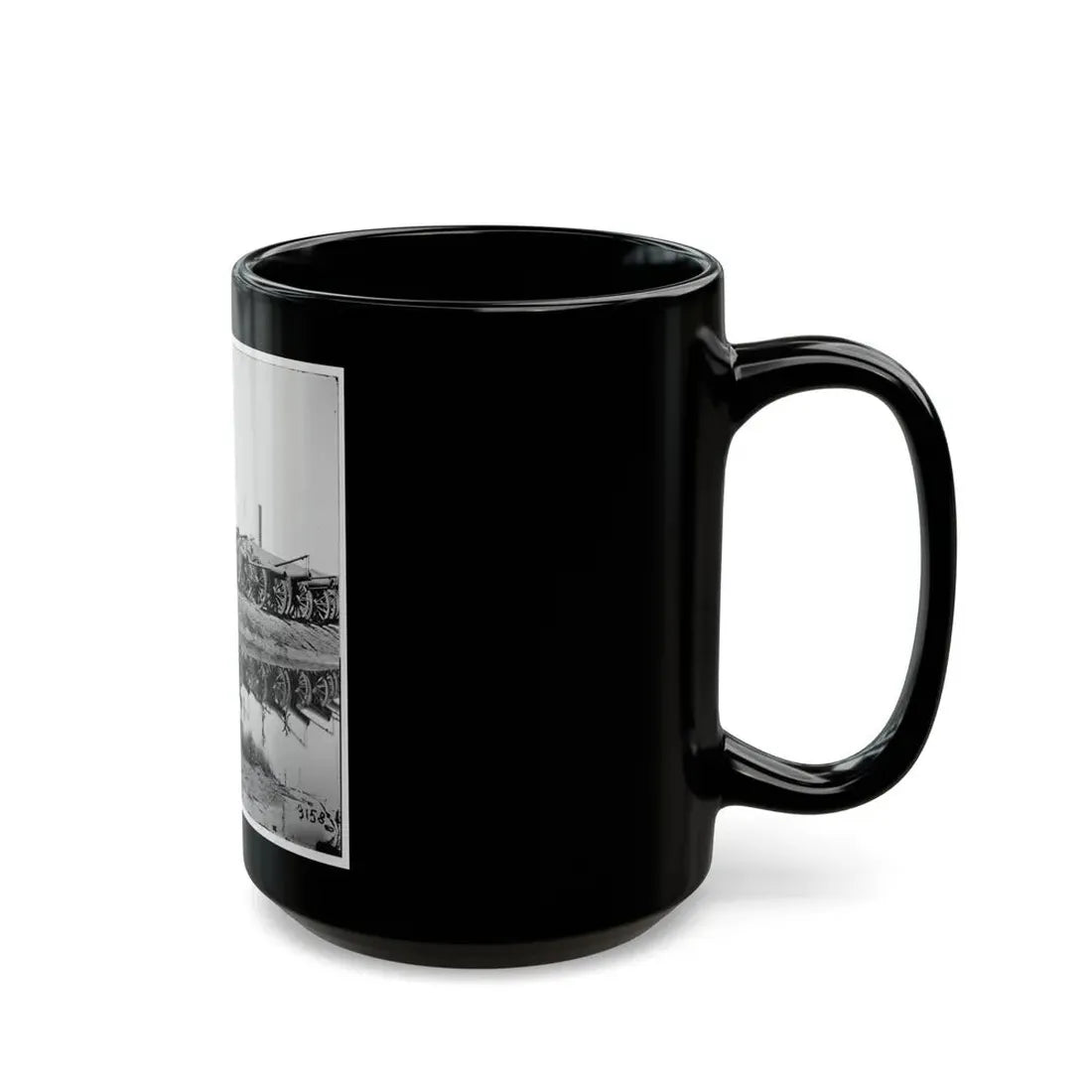 Richmond, Va. Captured Siege Guns At Rocketts; Different View 001 (U.S. Civil War) Black Coffee Mug - Go Mug Yourself