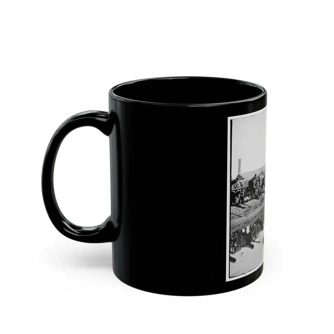 Richmond, Va. Captured Siege Guns At Rocketts; Different View 001 (U.S. Civil War) Black Coffee Mug - Go Mug Yourself