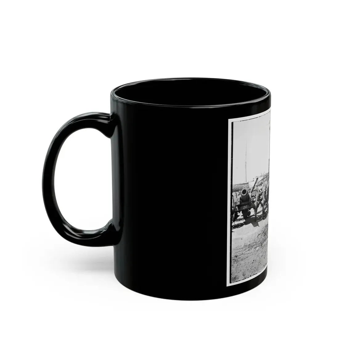 Richmond, Va. Captured Siege Guns At Rocketts; Different View 002 (U.S. Civil War) Black Coffee Mug - Go Mug Yourself