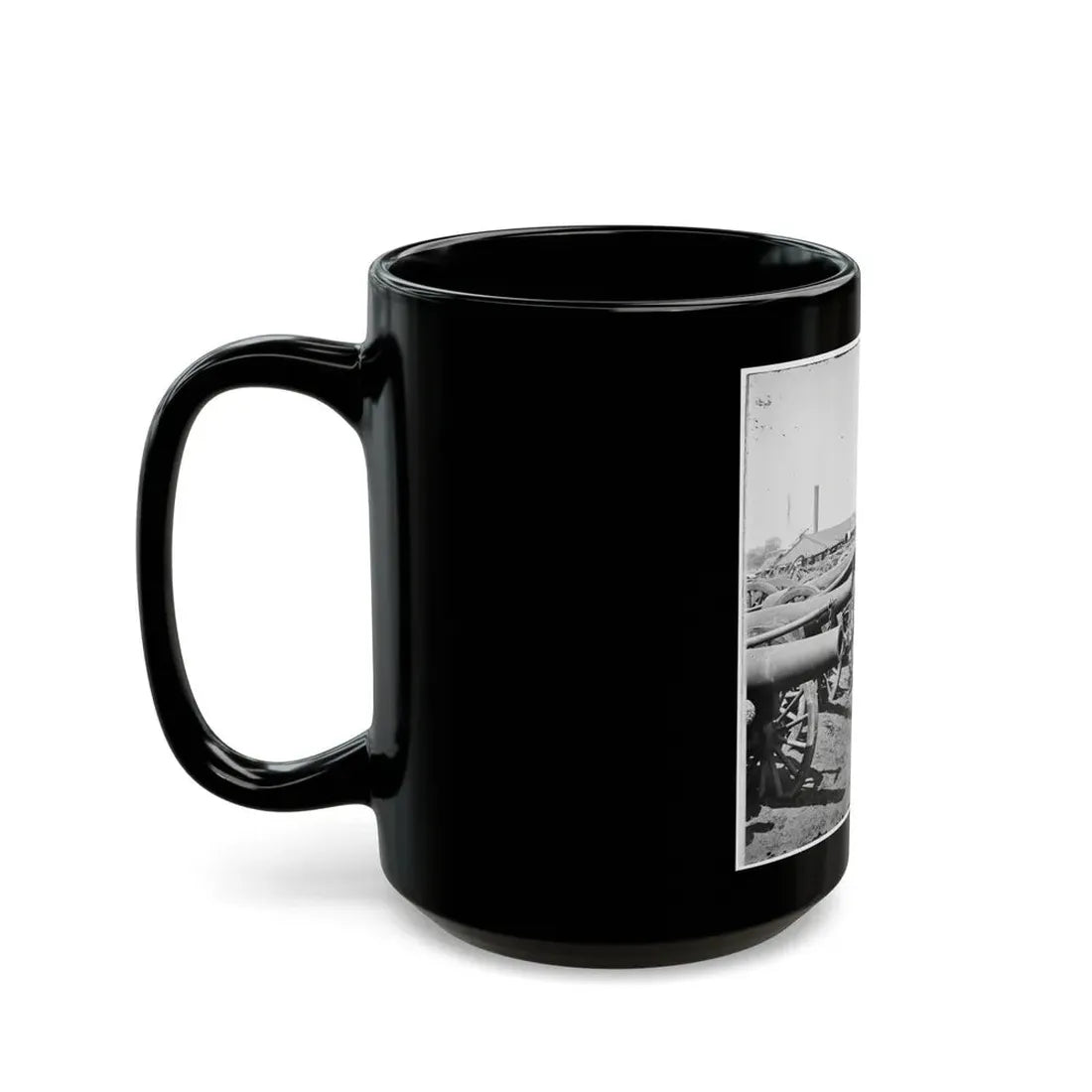 Richmond, Va. Captured Siege Guns At Rocketts; Different View (U.S. Civil War) Black Coffee Mug - Go Mug Yourself